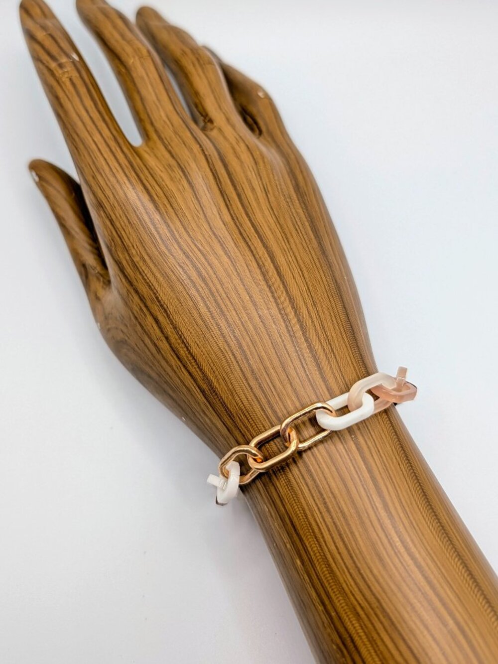 Multi-Color Resin Bracelet in Neutral Colors - NWOT